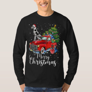 T-shirt Great Dane Rides Camion rouge Pajama de Noël
