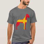 T-Shirt Great Dane rouge (Devant)