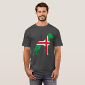 T-Shirt Great Dane rouge blanc vert (Devant entier)