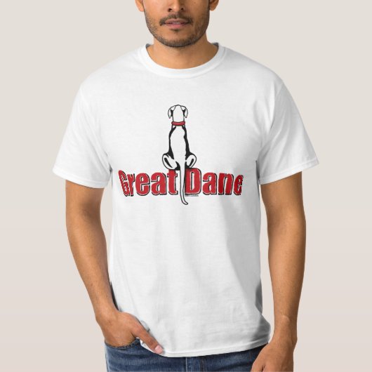 T-shirt Great Dane Sit White UC (Devant)