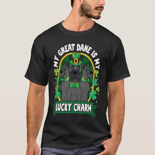 T-shirt Great Dane St Patricks Lucky Charm Mom Dad (Devant)
