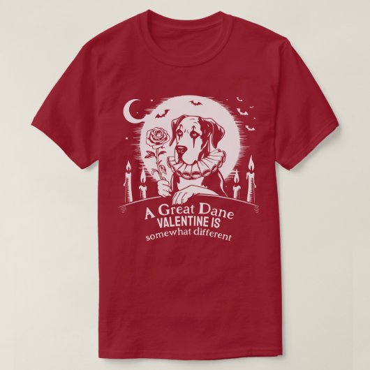 T-shirt Great Dane Valentine  (Design devant)