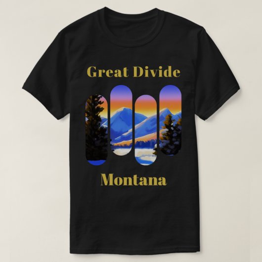 T-shirt Great Divide ski Montana (Design devant)