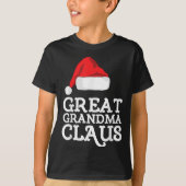 T-shirt Great Grandma Claus Christmas Santa's Hat Pajama F (Devant)