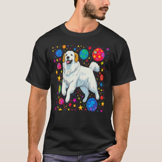T-shirt Great Pyrenees Dog Space (Devant)