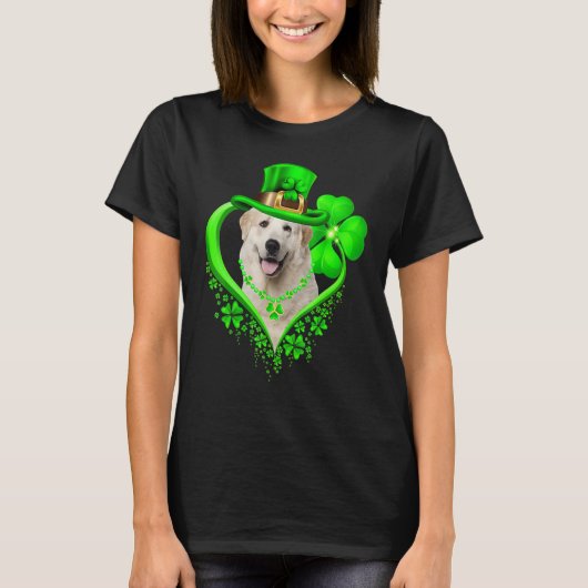 T-shirt Great Pyrenees Dog St Patricks Day Lover Irish Sha (Devant)