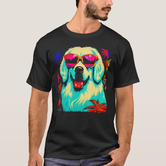 T-shirt Great Pyrenees Dog Summer Party (Devant)