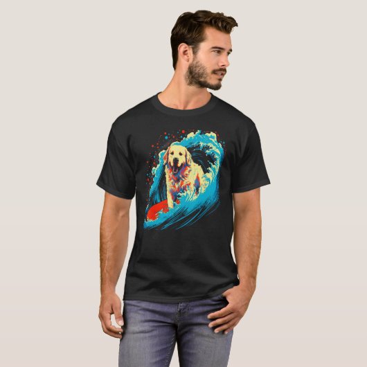 T-shirt Great Pyrenees Dog Surf (Devant entier)
