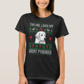 T-shirt Great Pyrenees Girl Cool Ugly Christmas for Dog Mo (Devant)