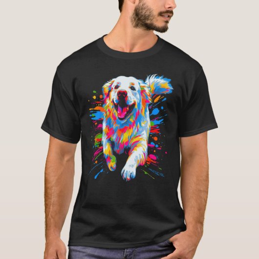 T-shirt Great Pyrenees Pop Art (Devant)