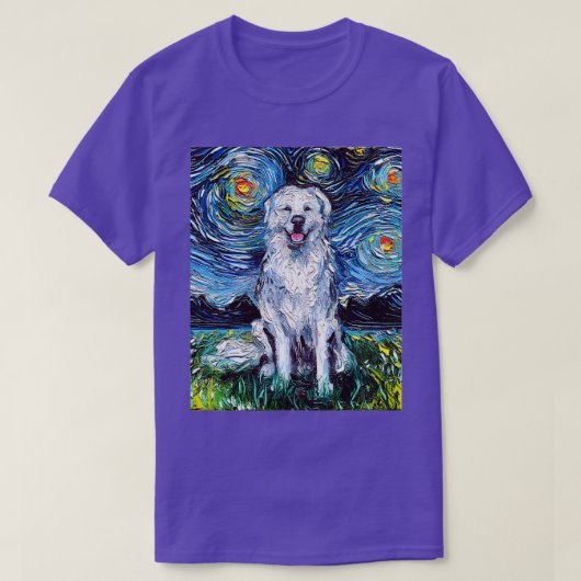T-shirt Great Pyrenees Version complète Stark Night Dog Ar (Design devant)