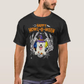 T-shirt Great Pyrenes Skeleton Heart Happy Howl O Ween Cos (Devant)