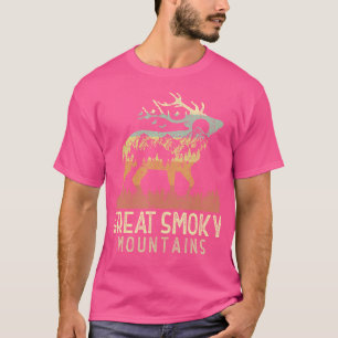 T-shirt Great Smoky Mountains National Park Retro Mountain