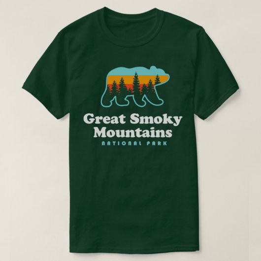 T-shirt Great Smoky Mountains Parc national Ours (Design devant)