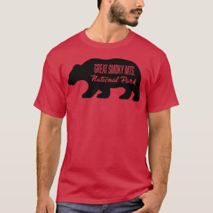 T-shirt Great Smoky Mountains Parc national Ours Noir
