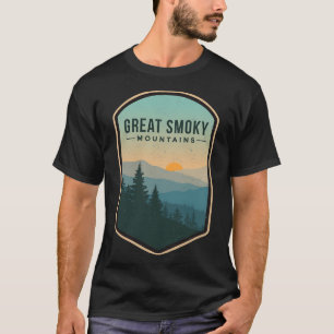 T-shirt Great Smoky Mountains Retro National Park Tennesse