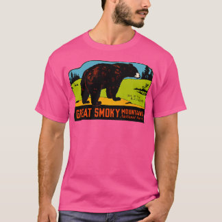 T-shirt Great Smoky Mountains Vintage voyage du parc natio