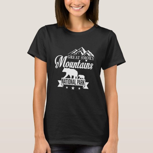 T-shirt Great Smotains National Park Us Black Bears (Devant)