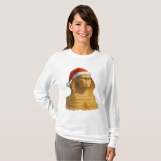 T-shirt Great Sphinx Santa Hat Ancient egypt christmas