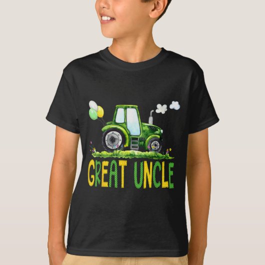T-shirt Great Uncle Of The Birthday Boy Tractor Farm Truck (Devant)