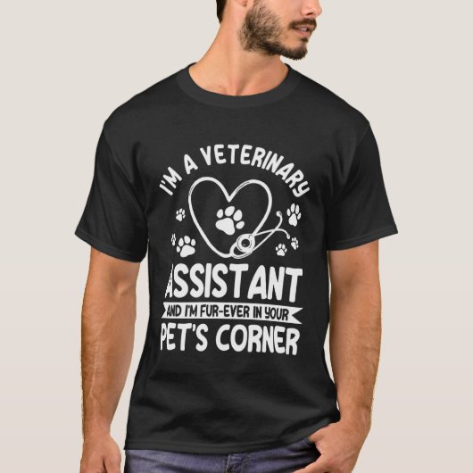 T-shirt Great Veterinary Assistant Saying Animal Caretaker (Devant)