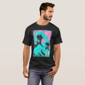 T-shirt Great Wave off Kanagawa Vaporwave Glitch Aesthetic (Devant entier)
