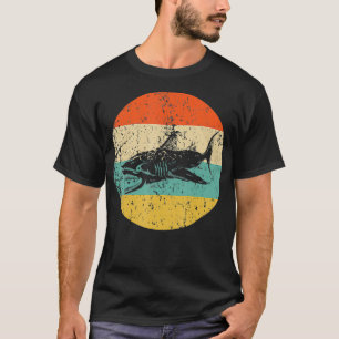 T-shirt Great White Shark Retro Style Megalodon 