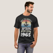 T-shirt Greatest Captains Born In 1965 60th Birthday Boati (Devant entier)