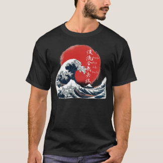 T-shirt GreatWaveKanjiDark