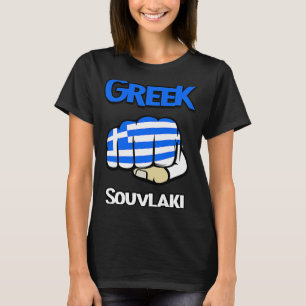 T-shirt Grec souvlaki Fier drapeau grec Grec Alimentation