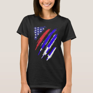 T-shirt Grèce American Grosse Drapeau USA Patriot Heritage