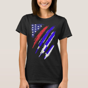 T-shirt Grèce American Grosse Drapeau USA Patriot Heritage