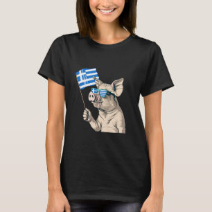 T-shirt Grèce Drapeau Cochon Hellènes Grecque Prière grecq