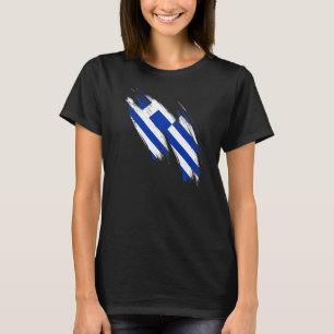 T-shirt Grèce Drapeau grec Hellenic Pride Coeur