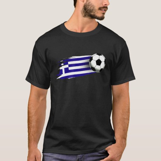 T-shirt Grèce Drapeau Jersey Grecque de football Équipe gr (Devant)