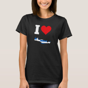 T-shirt Grèce Drapeau pour la Crète I Love Crète 1