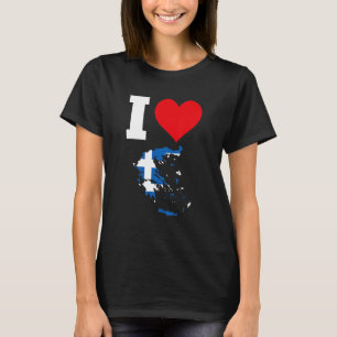 T-shirt Grèce Drapeaux Grèce I Love Grèce