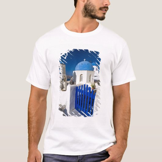 T-shirt Grèce et île grecque de Santorin ville d'Oia 3 (Devant)