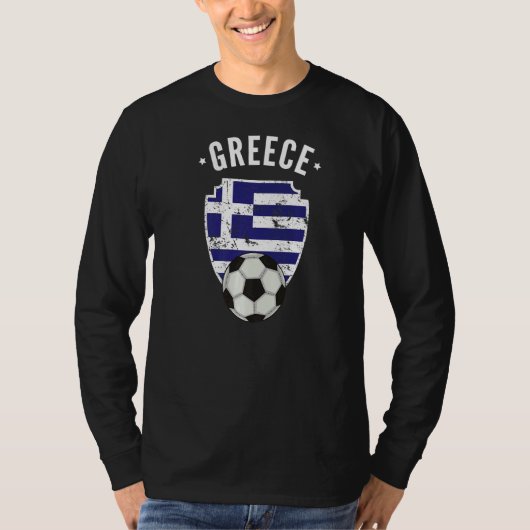 T-shirt Grèce Football Grèce Drapeau Football Grecque Prid (Devant)