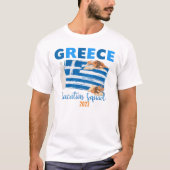 T-shirt Grèce Grec Vacances Europe Voyage Groupe Correspon (Devant)