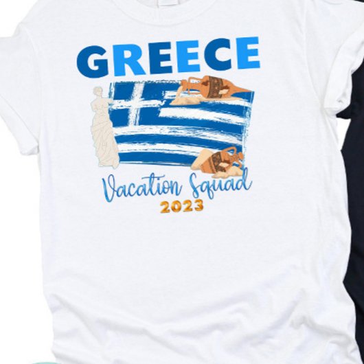 T-shirt Grèce Grec Vacances Europe Voyage Groupe Correspon