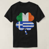 T-shirt Grèce Irlande Shamrock Grèce Irlande Drapeau St (Design devant)