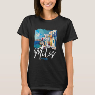 T-shirt Grèce Milos Peinture Souvenir Grèce Milos