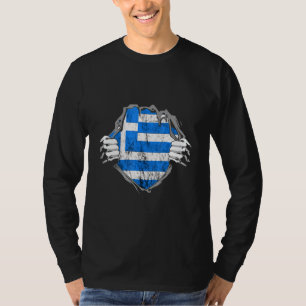 T-shirt Grèce Poitrine Grecque Fierté Histoire De La Grèce