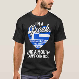 T-shirt Grèce pour fière grecque racines grecques Amour Gr