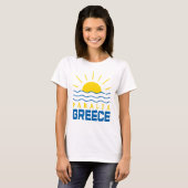 T-shirt Grèce Sunshine And Sea Waves Femmes (Devant entier)