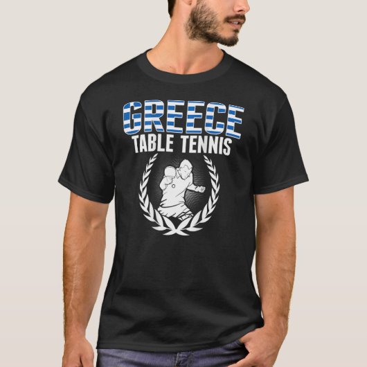T-shirt Grèce Tennis de table grec Ping Pong Supporter Spo (Devant)