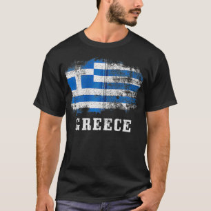 T-shirt Grèce Vintage Drapeau grec Pride Zip
