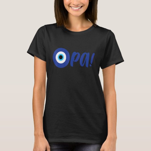 T-shirt Grecque Pride Opa Mal Eye Hellas Grèce Mal Eye Ma (Devant)