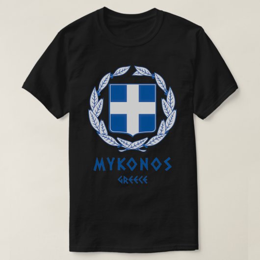 T-shirt Greek Coat of Arms  Mykonos Greece  (Design devant)